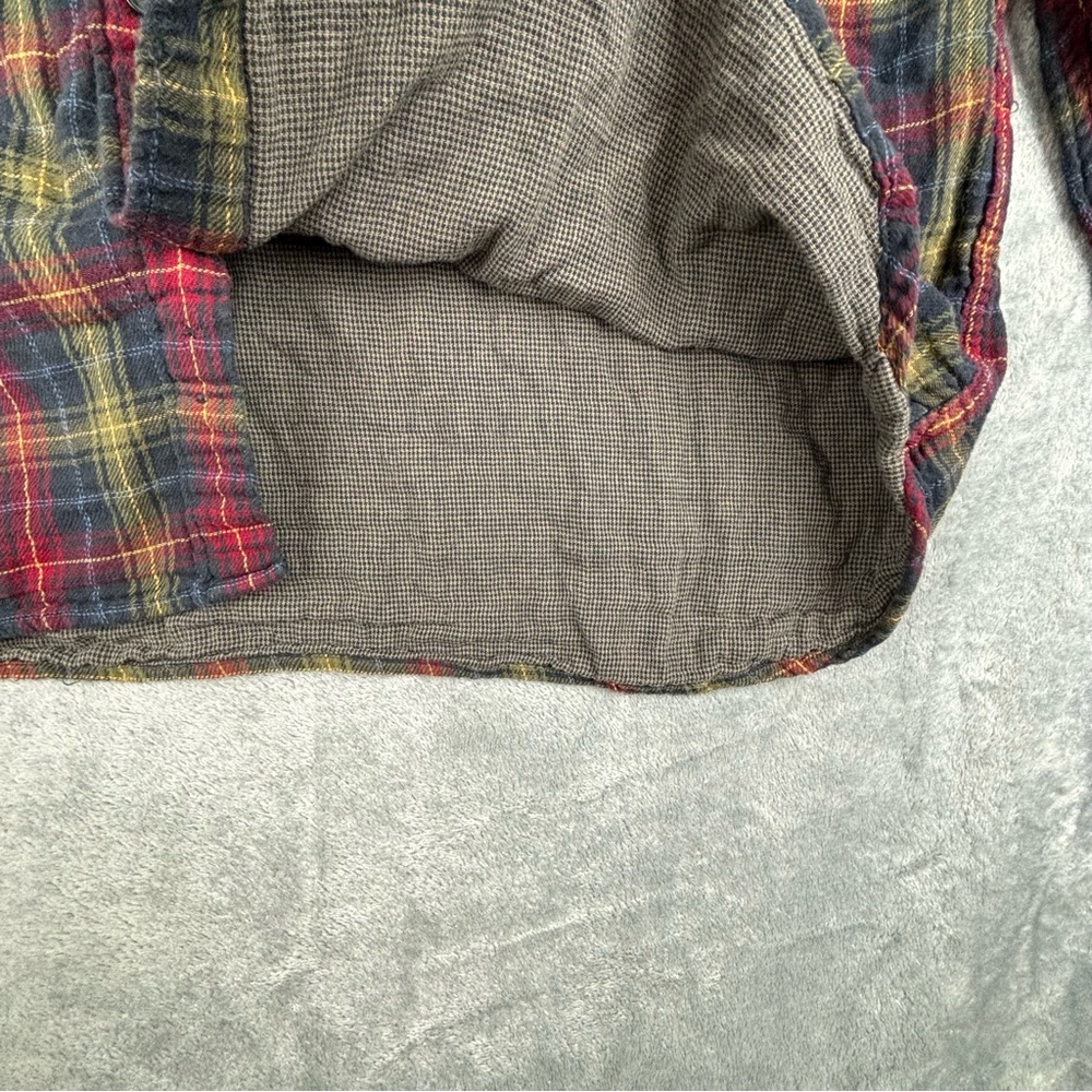 Carbon2Cobalt Shirt Men Large Green Red Plaid Flannel Gauzey Outdoor - Picture 7 of 13